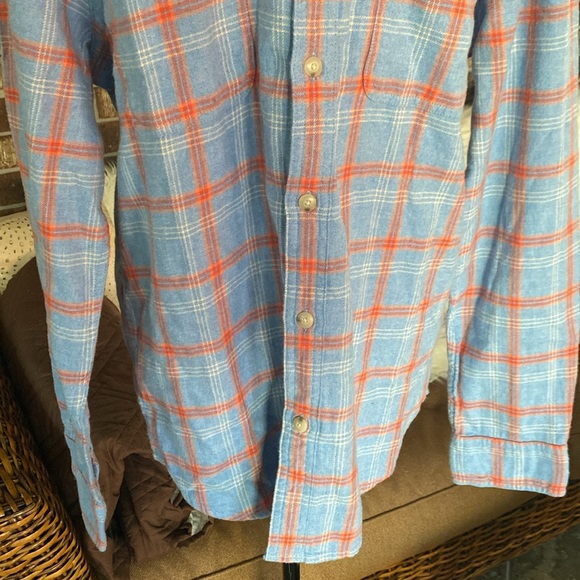 Sonoma Blue and orange Casual Button Down Shirt - Picture 3 of 5